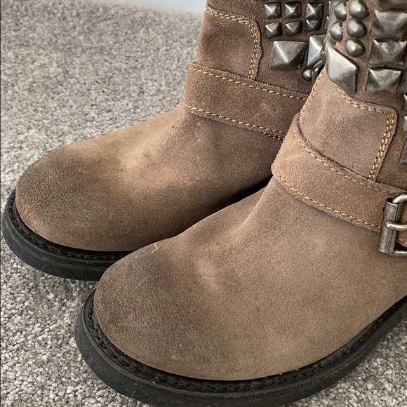 Ash studded suede biker boots - Picture 2 of 8